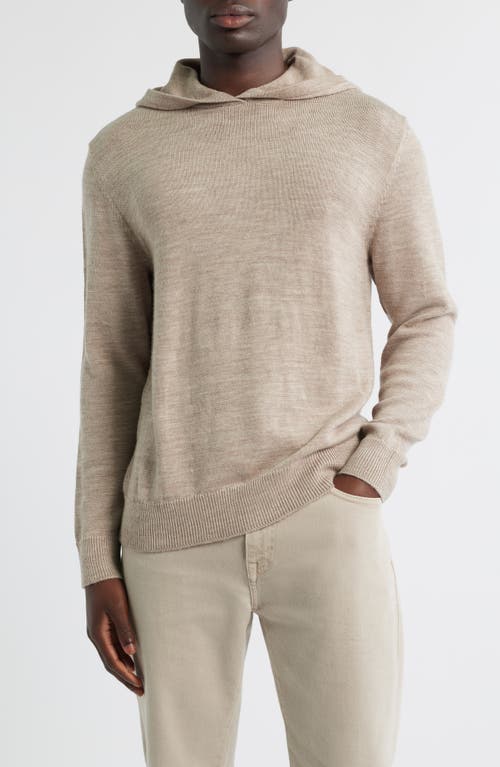 Alex Crane Campo Hooded Merino Wool Sweater In Neutral