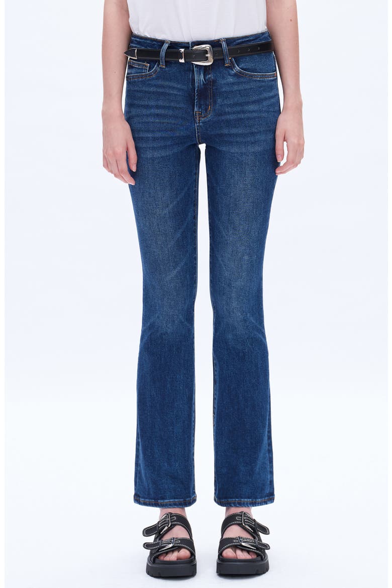 High Waist Bootcut Jeans, Main, color, DEEP SEA