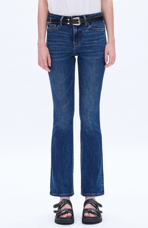 High Waist Bootcut Jeans (Deep Sea)