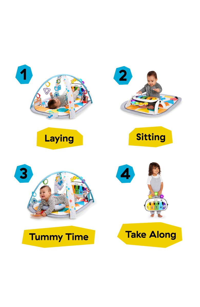 Baby Einstein 4-in-1 Kickin' Tunes Music and Language Discovery Play Gym, Alternate, color, Multicolored