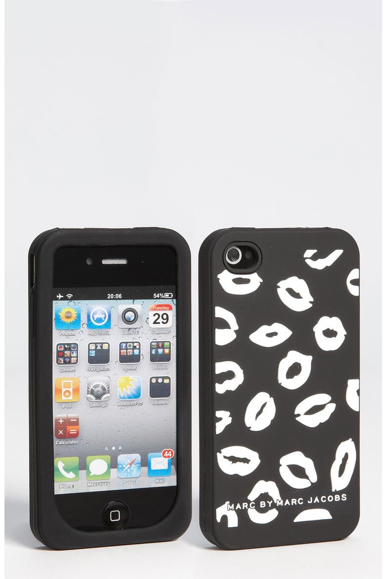 MARC BY MARC JACOBS 'Mademoiselle Danger' iPhone 4 & 4S Cover, Main, color, NEW BLACK/ WHITE
