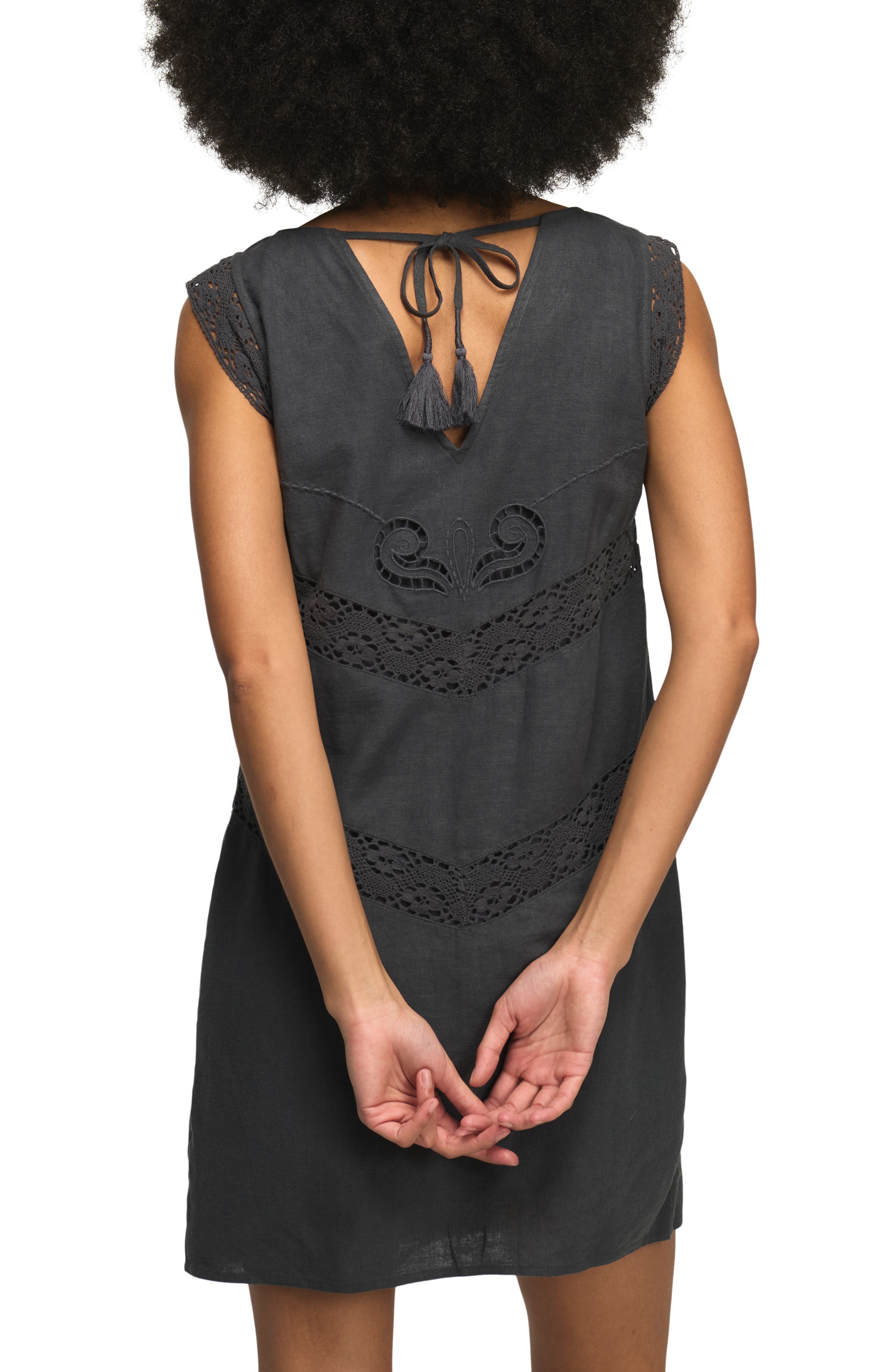 Schiffli Linen Blend Shift Dress - image 2