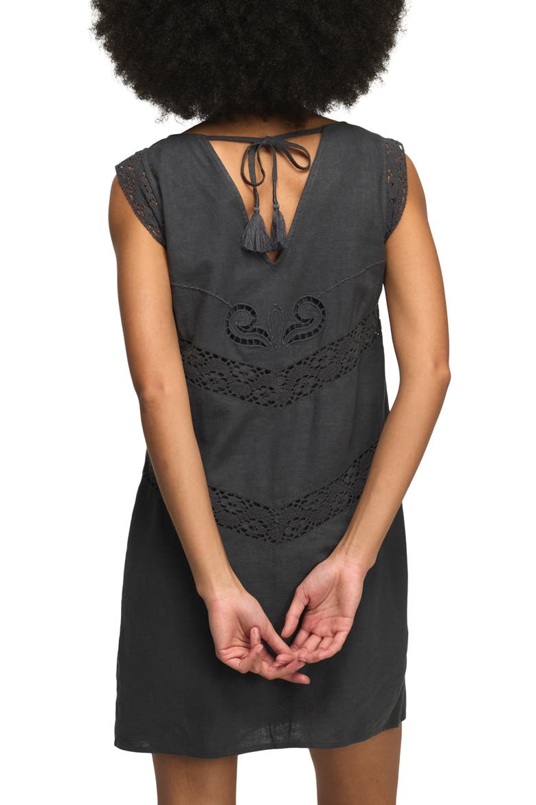 Schiffli Linen Blend Shift Dress, Alternate, color, OMBRE BLUE
