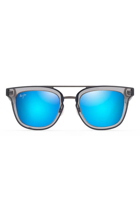 Relaxation Mode 49mm Polarized Square Sunglasses