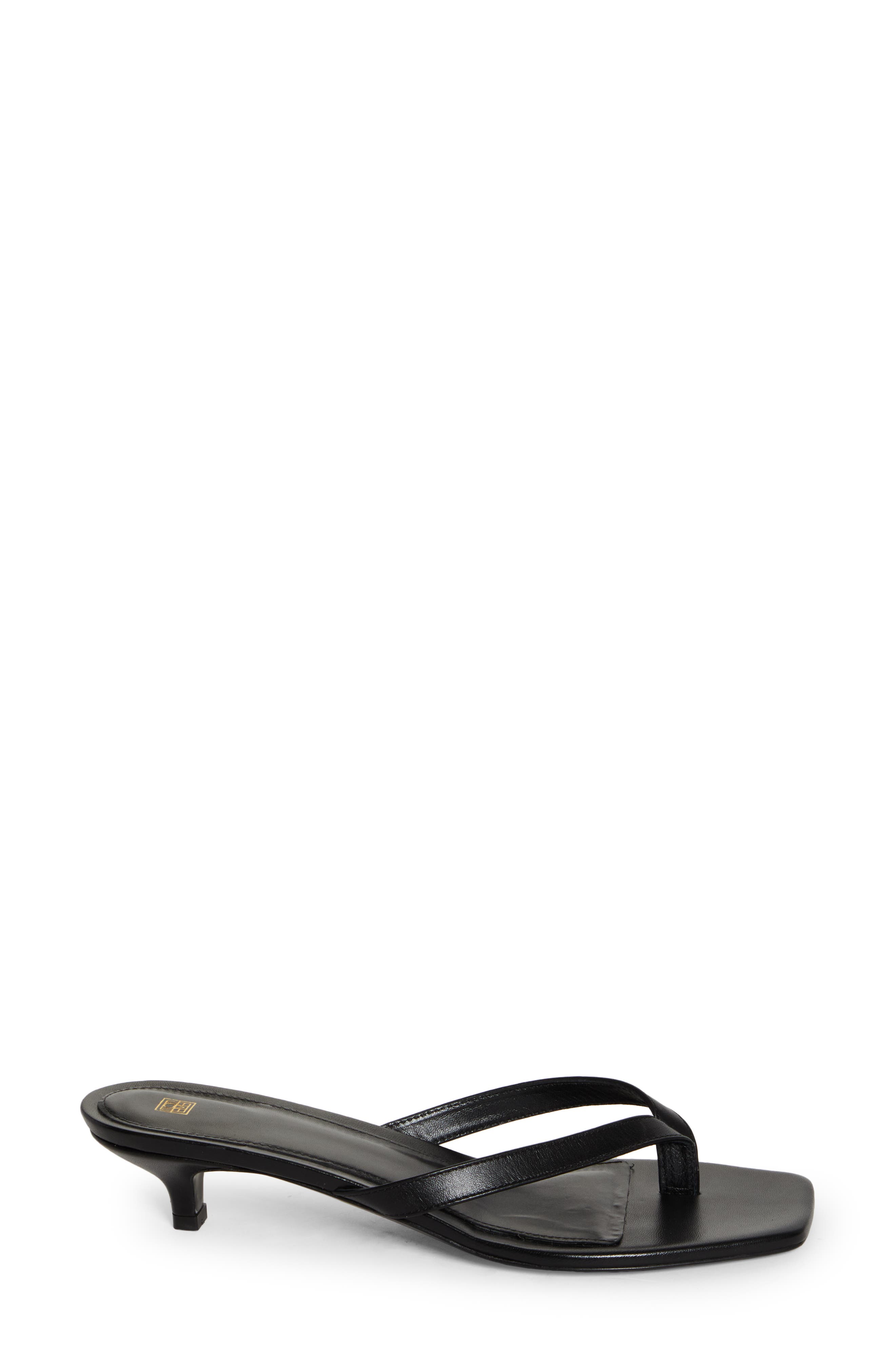 TOTEME Kitten Heel Flip Flop, Alternate, color, Black