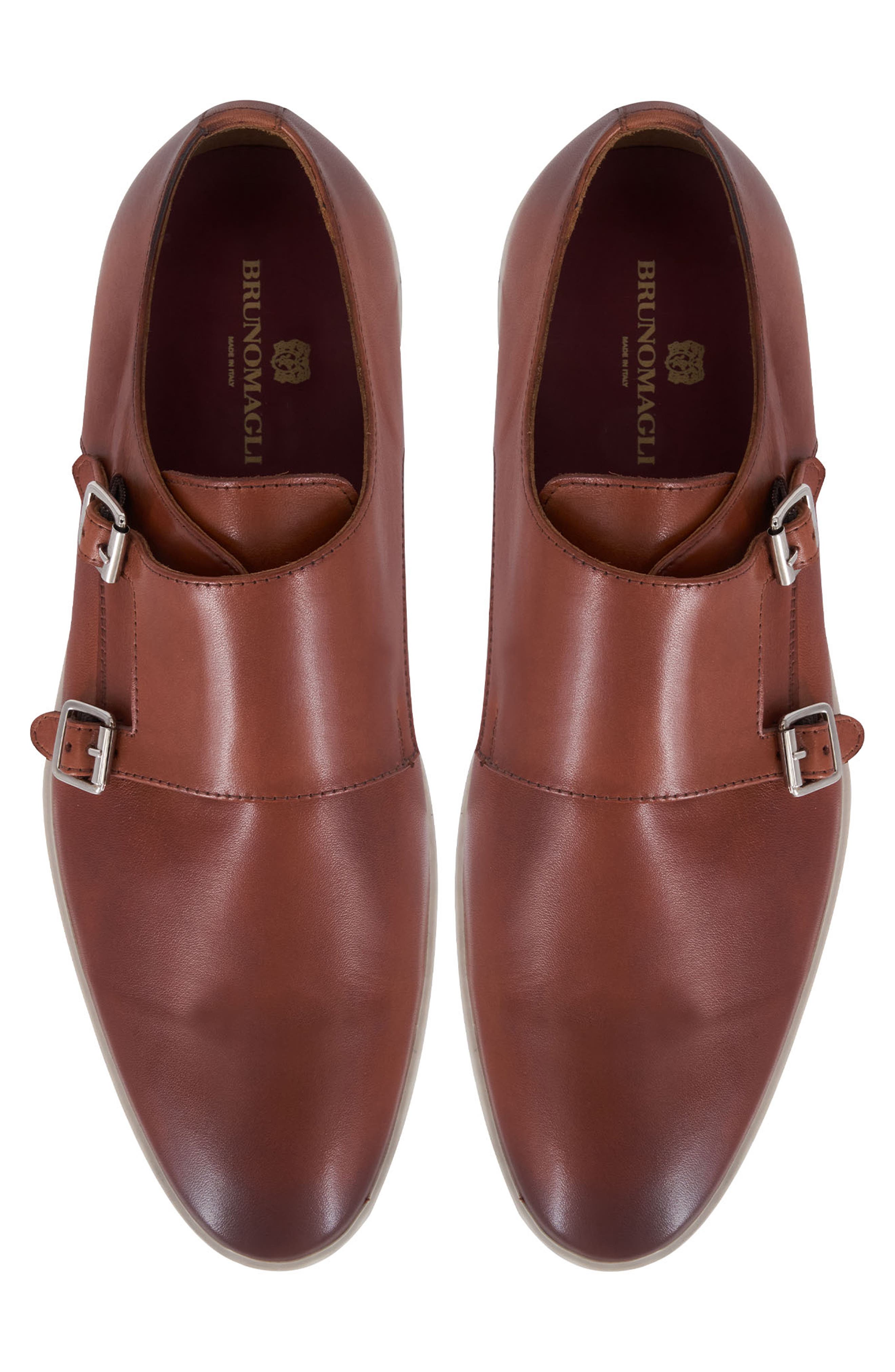 Bruno Magli Palestro Double Monk Shoe, Alternate, color, Cognac
