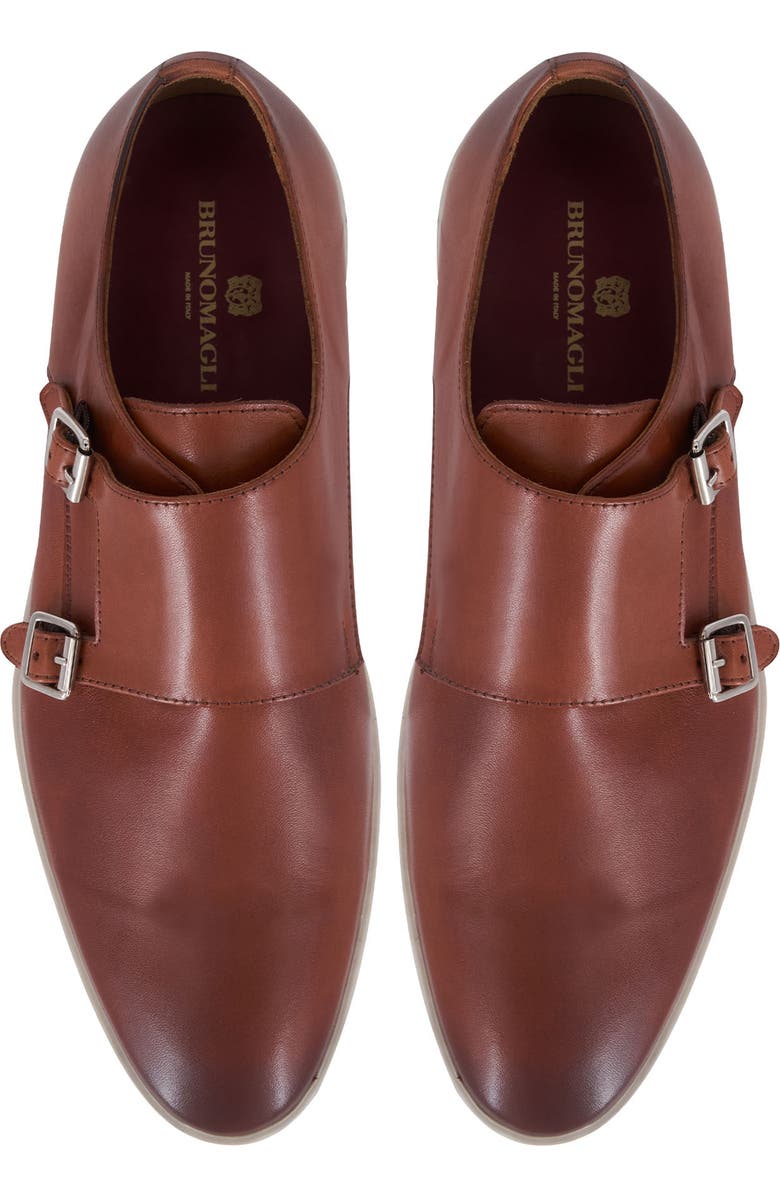 Bruno Magli Palestro Double Monk Shoe, Alternate, color, Cognac