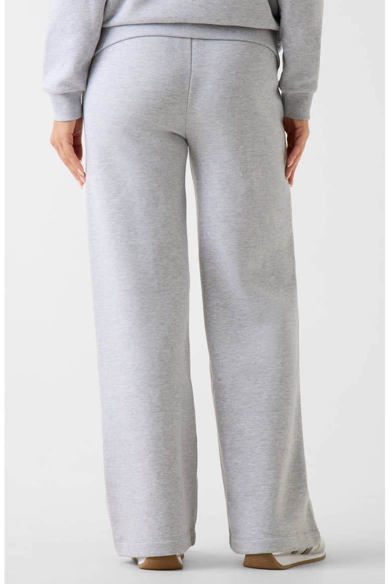 Nat Straight Leg Organic Cotton Blend Fleece Sweatpants, Alternate, color, SILVER