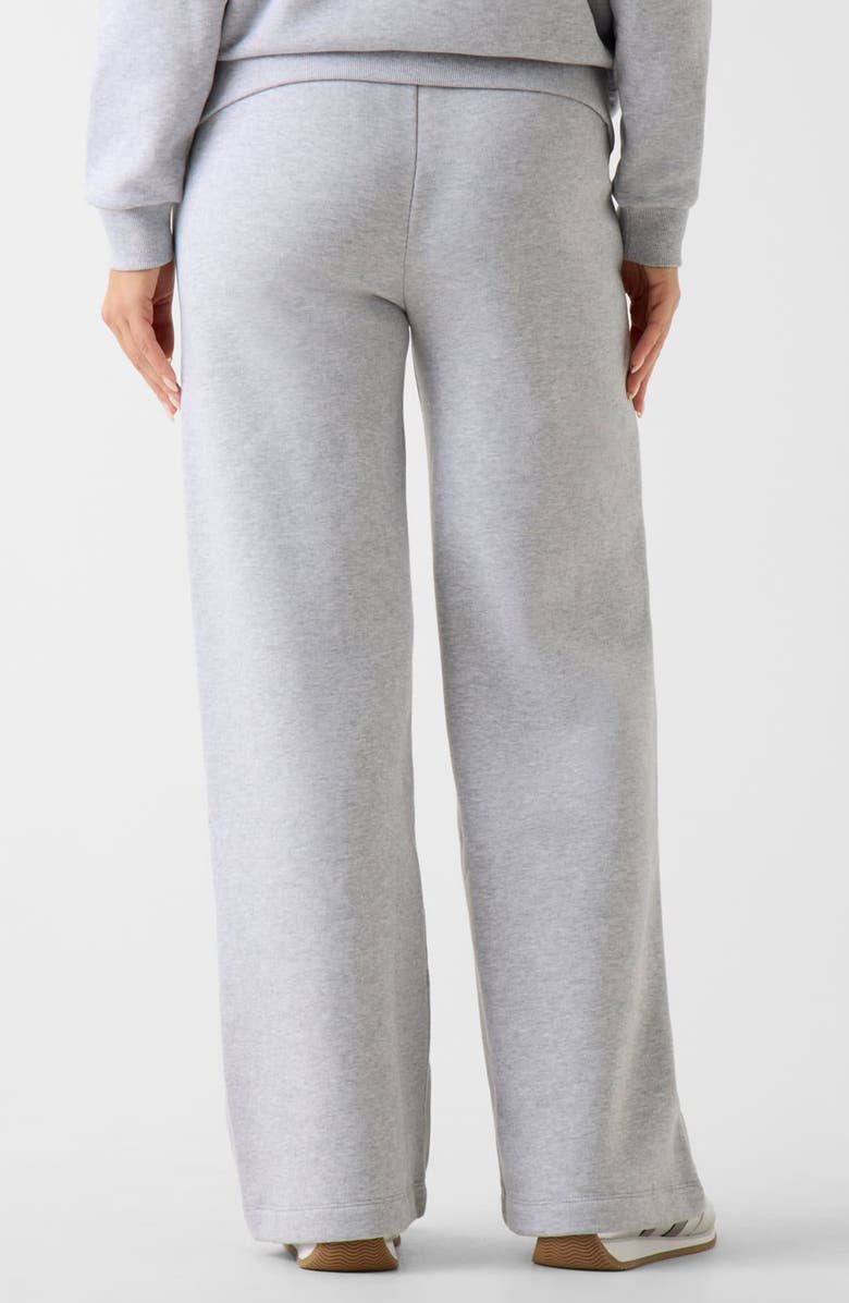 GUESS Nat Straight Leg Organic Cotton Blend Fleece Sweatpants, Alternate, color, Silver