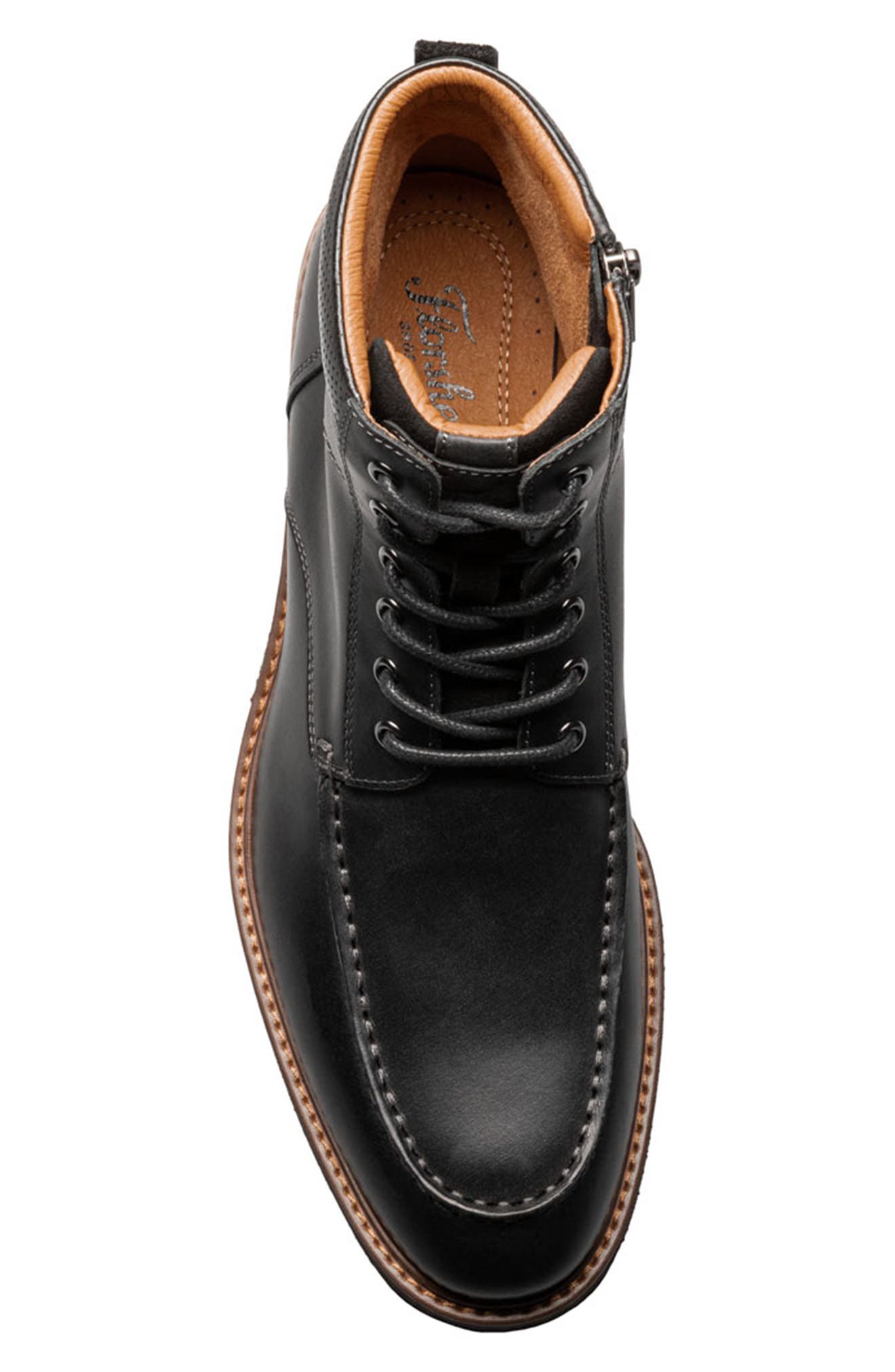 Florsheim Chalet Leather Moc Toe Side Zip Boot, Alternate, color, 