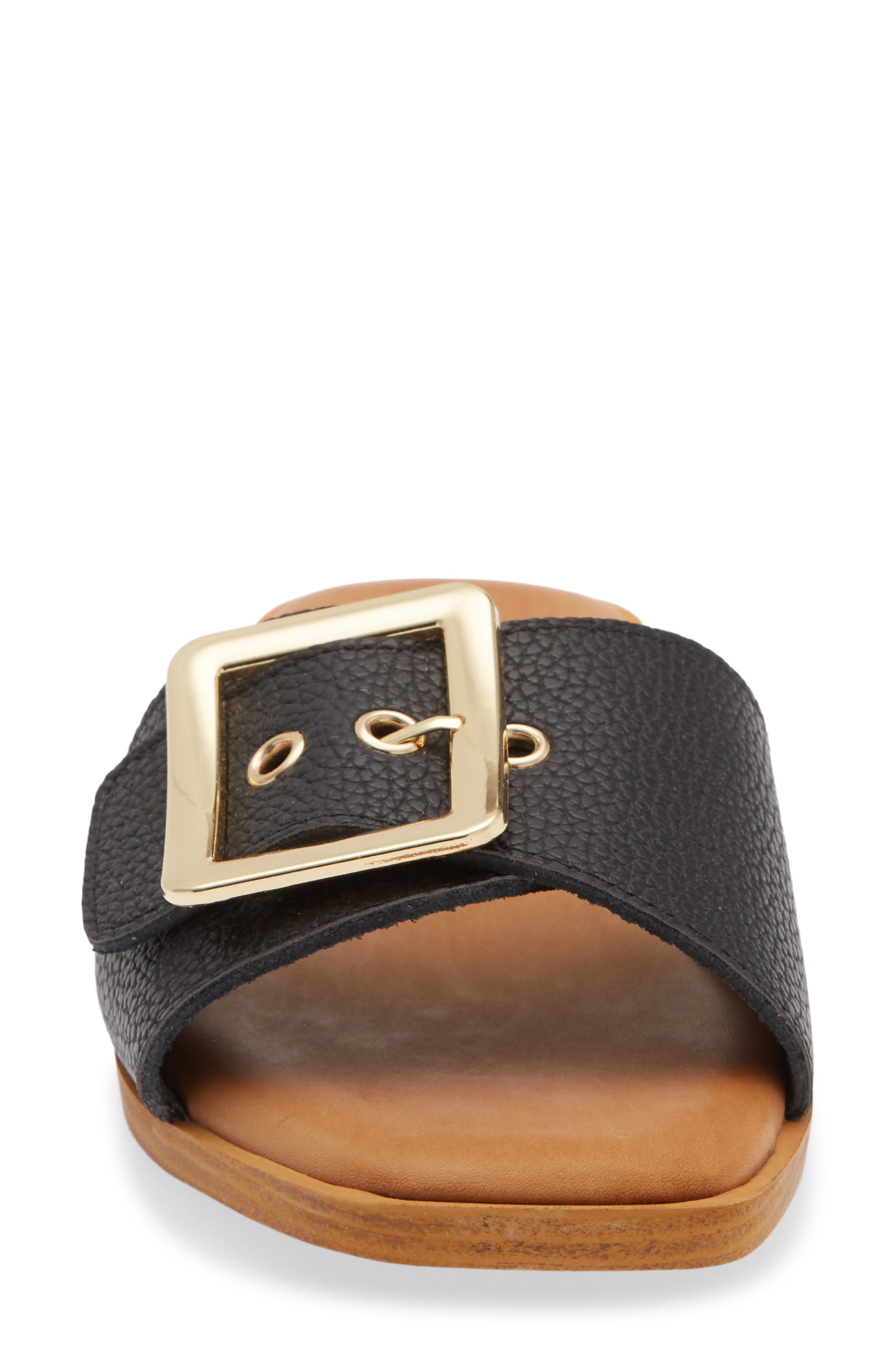 Chocolat Blu Bari Slide Sandal, Alternate, color, Black Leather