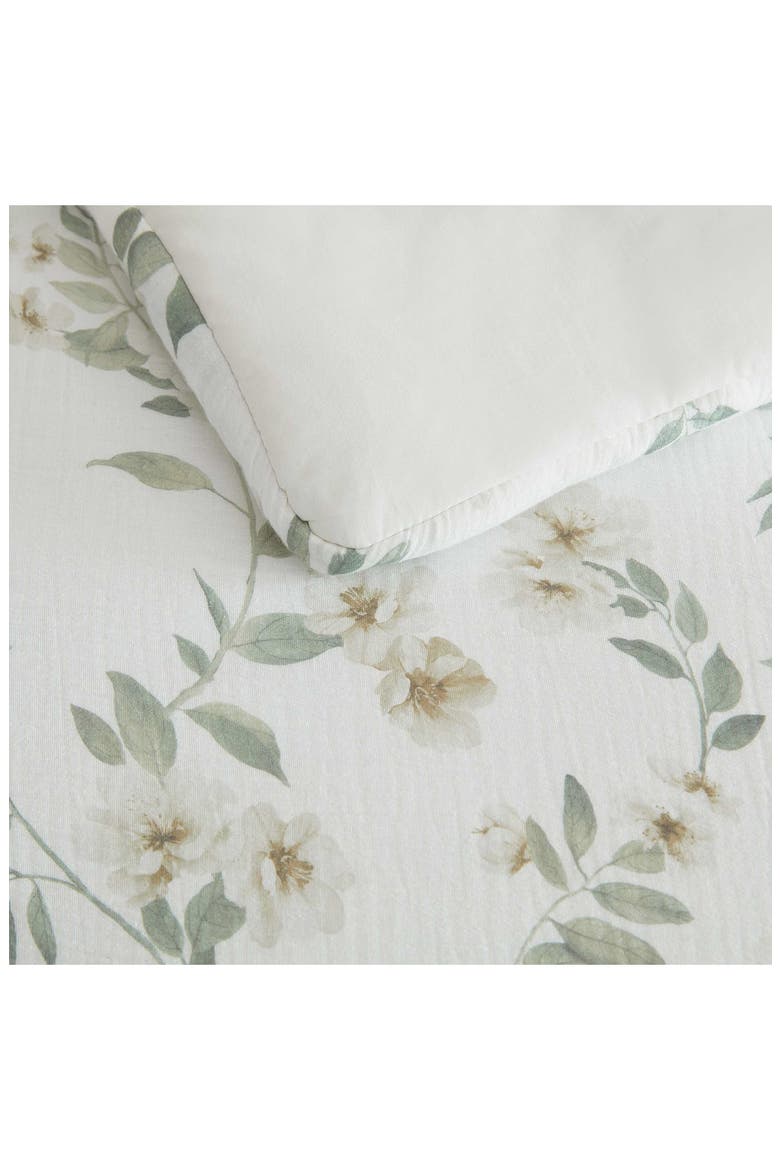 Hazel Floral Cotton Comforter Set, Alternate, color, ALDER