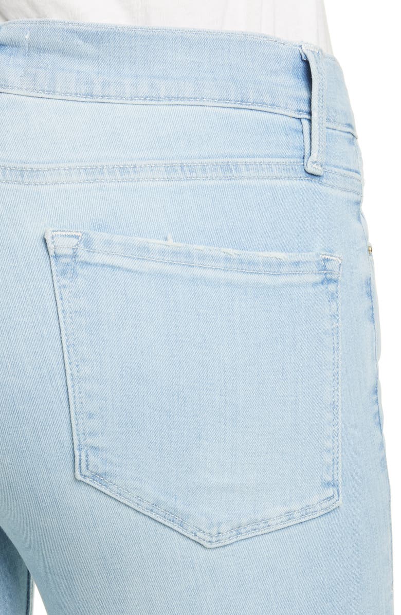 FRAME Le Raw Edge Ripped Crop Skinny Jeans, Alternate, color, 