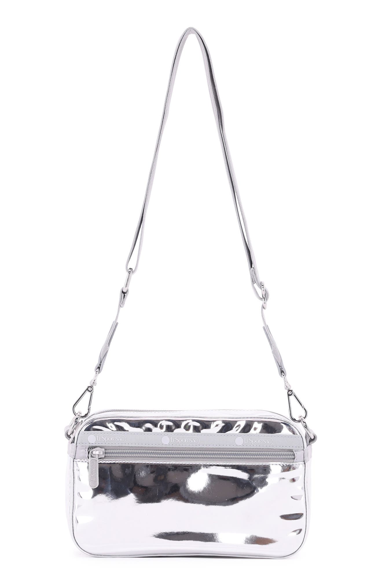 Mir Phone Crossbody Bag, Alternate, color, SILVER SPECCHIO