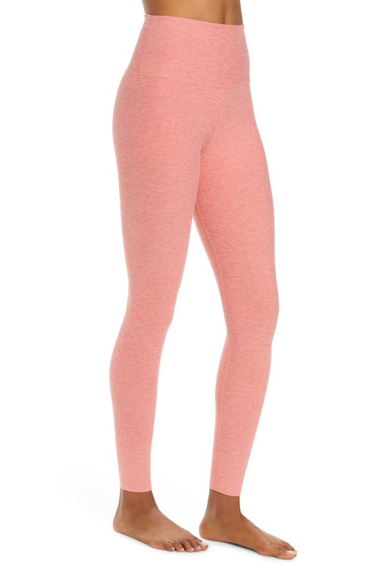 Caught in the Midi High Waist Leggings, Alternate, color, CHILLI RED HEATHER