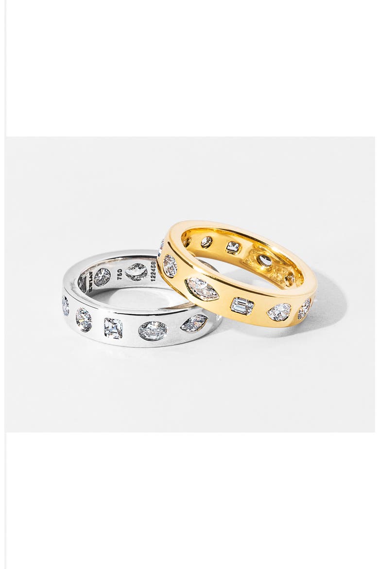 Multi Shape Diamond Stacking Ring, Alternate, color, YELLOW GOLD