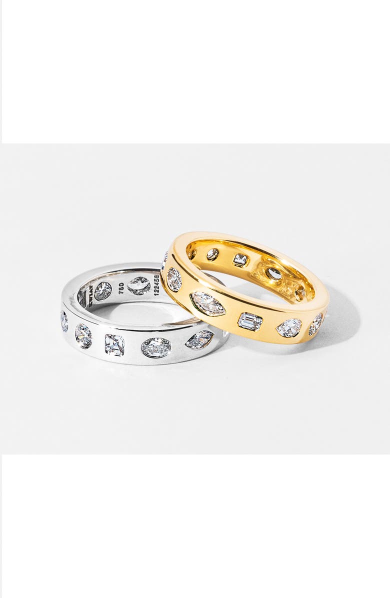 Kwiat Multi Shape Diamond Stacking Ring, Alternate, color, Yellow Gold