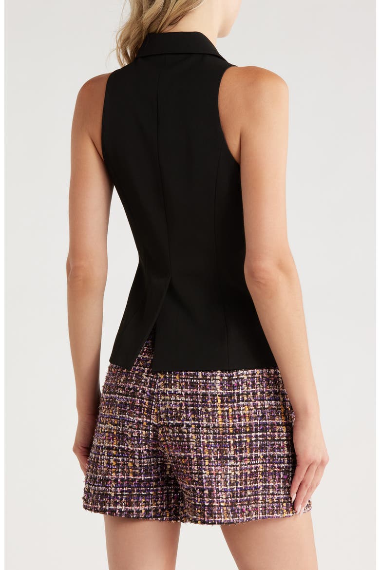 Vesper Double Breasted Vest, Alternate, color, BLACK