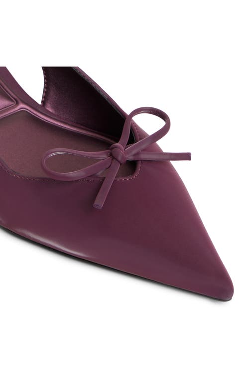 Aldo Azizza Slingback Pointed Toe Kitten Heel Pump In Burgundy