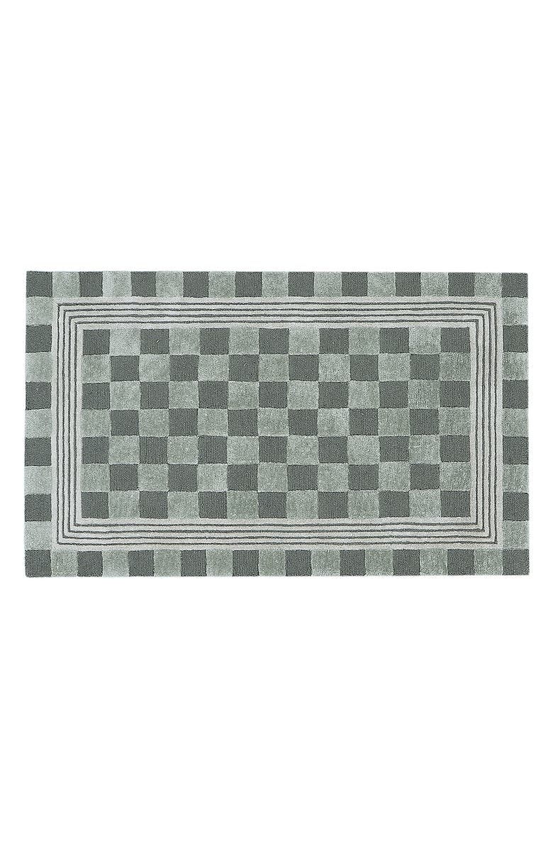 MACKENZIE CHILDS Sage Green Tonal Check Rug, Main, color, Sage
