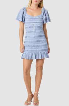 All in Favor Flutter Sleeve Lace Minidress