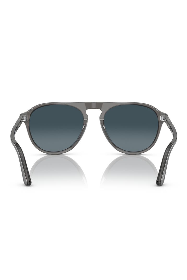 55mm Gradient Polarized Pilot Sunglasses, Alternate, color, TRANSPARENT GREY