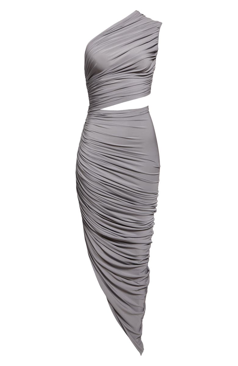 Alaïa Cutout Soft Jersey Dress, Main, color, Gris Persan