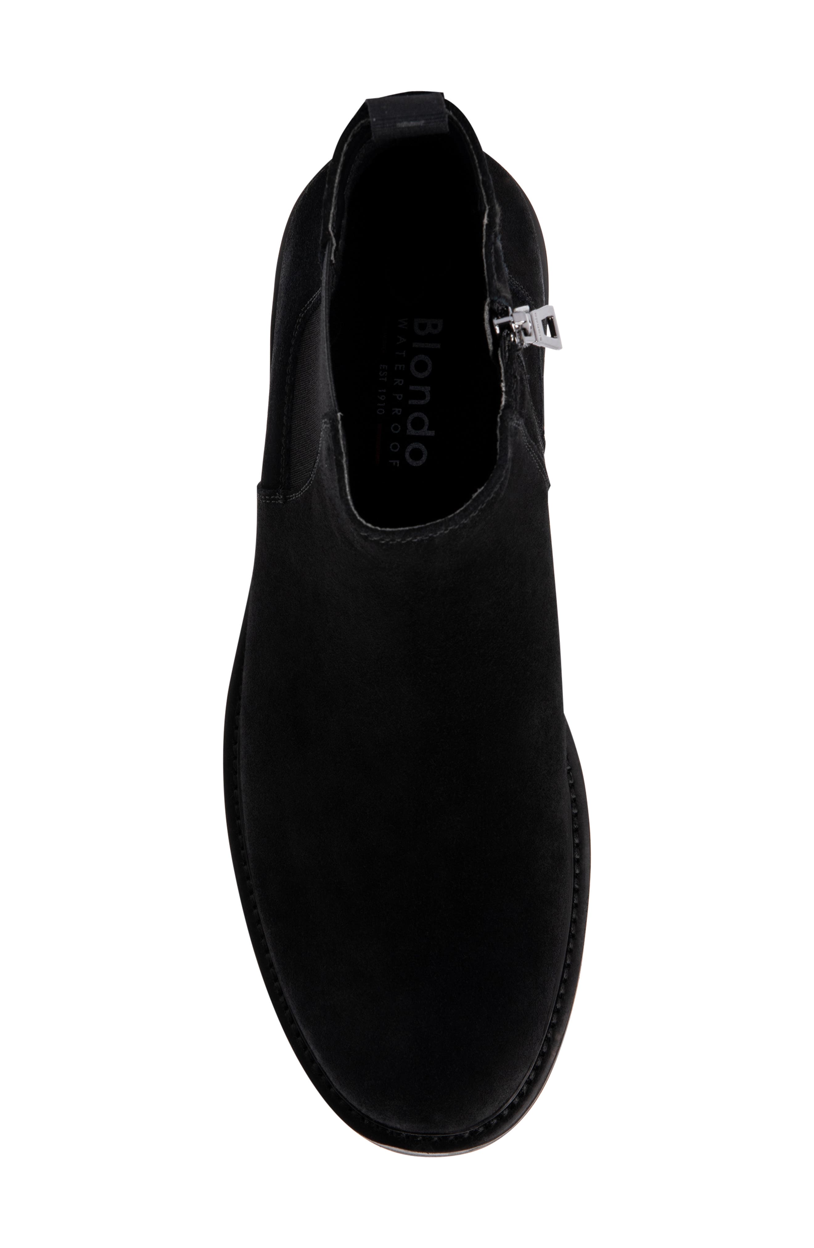 Grant Waterproof Chelsea Boot, Alternate, color, BLACK SUEDE