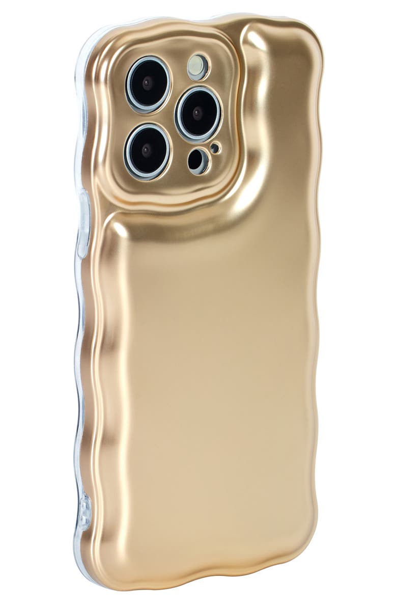 Auramma Wavy Cushion iPhone 14 Pro Max Case, Alternate, color, Gold