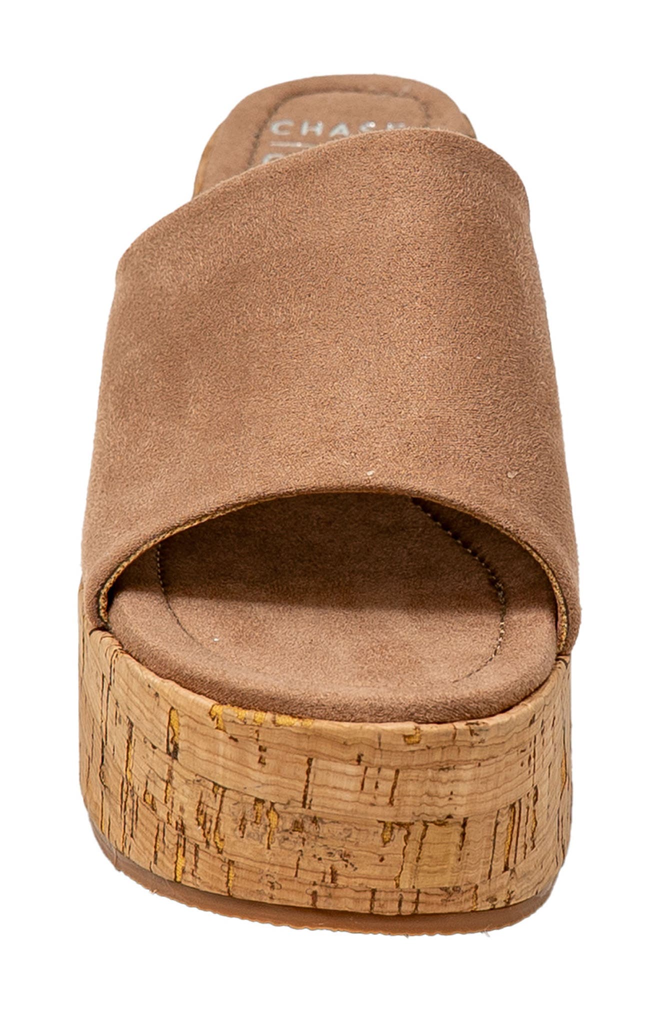 Rita Open Toe Cork Platform Wedge Sandal, Alternate, color, NUDE SUEDE