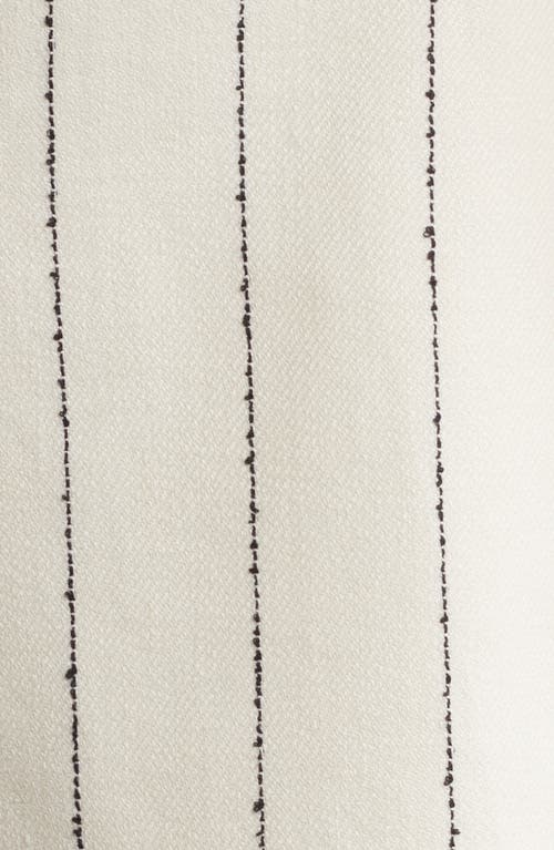 Shop Hugo Boss Boss Jia Pinstripe Linen Blend Blazer In Ivory/navy Pinstripe
