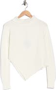 AREA STARS Ursula Asymmetric Hem Mock Neck Sweater