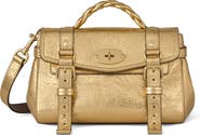 Mulberry Mini Alexa Metallic Leather Satchel