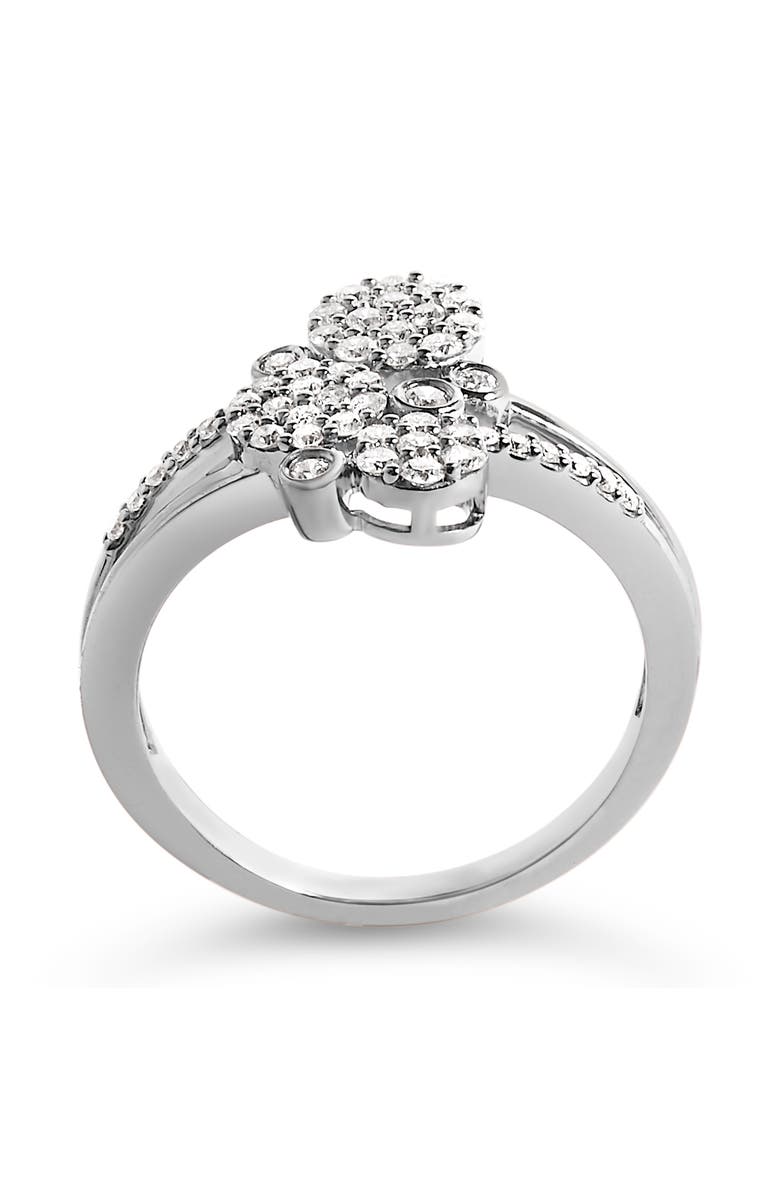 Haus of Brilliance Silver 1/2 Cttw Diamond Scatter Composite Bypass Ring, Alternate, color, White