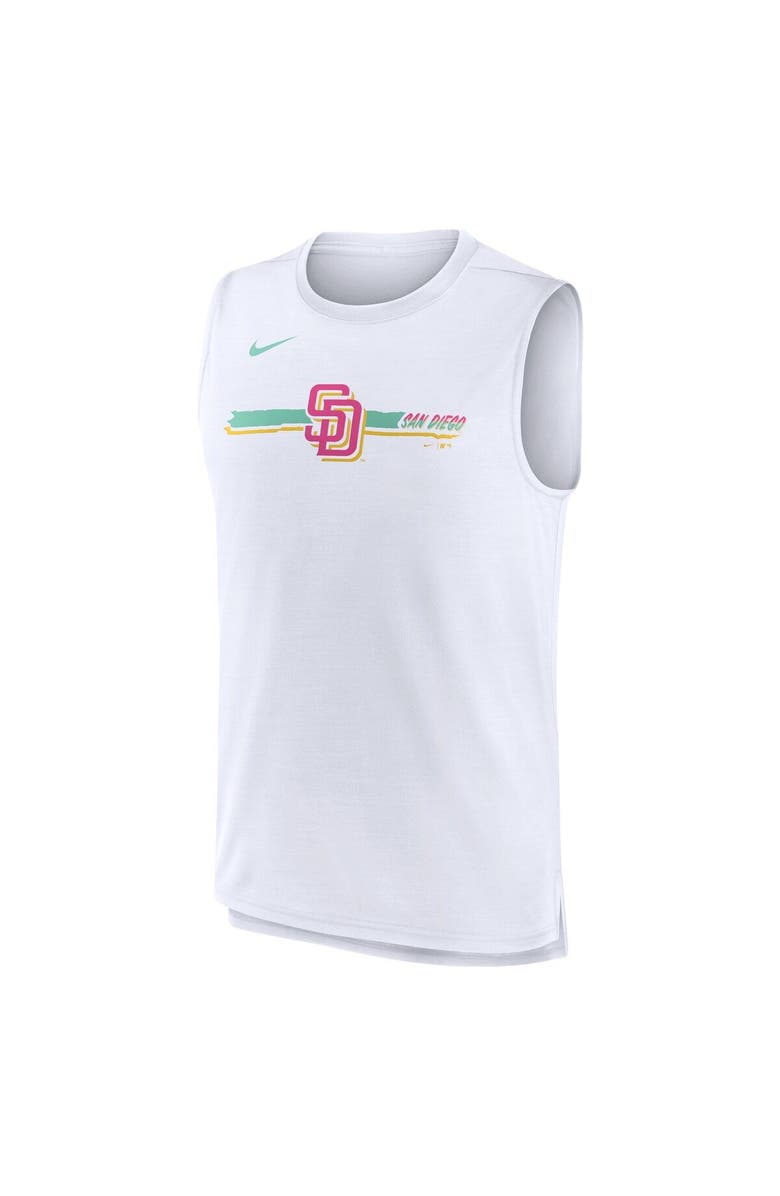 Nike Men's Nike White San Diego Padres City Connect Muscle Tank Top, Alternate, color,