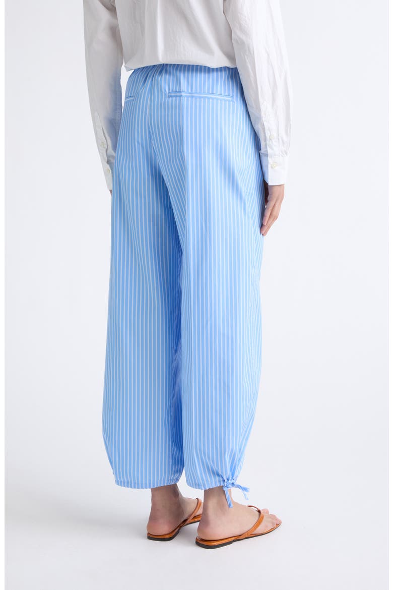 Stripe Organic Cotton Drawstring Trousers, Alternate, color, BLUE/ WHITE