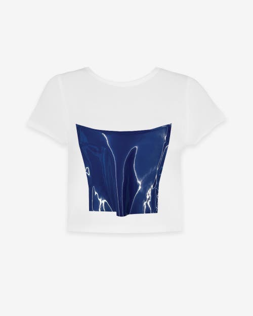Kate Barton Printed Corset Baby Tee In White