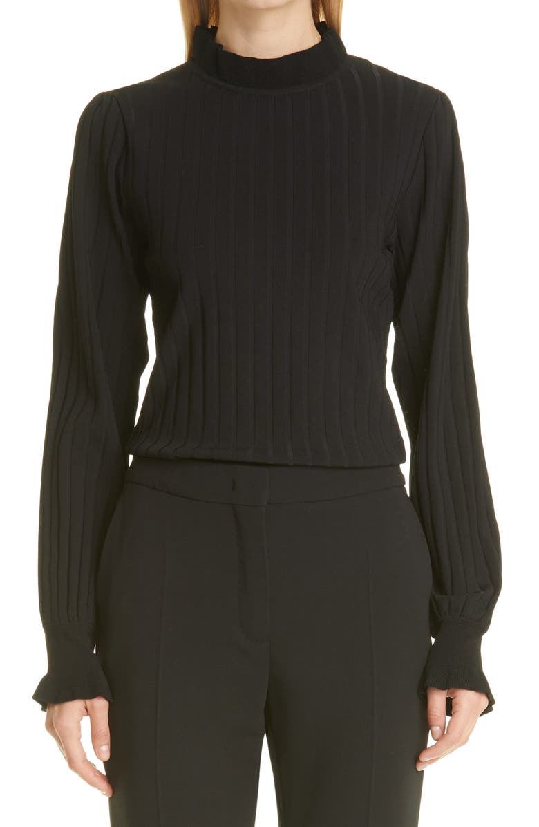 Max Mara Zoraide Ruffle Rib Sweater, Main, color, 