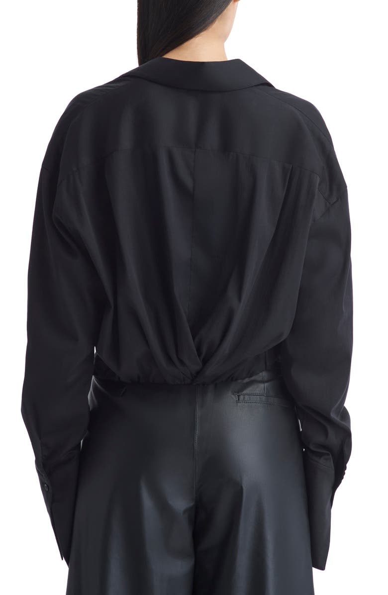 TWP Pleated Little Joe Wrap Button-Up Shirt, Alternate, color, 