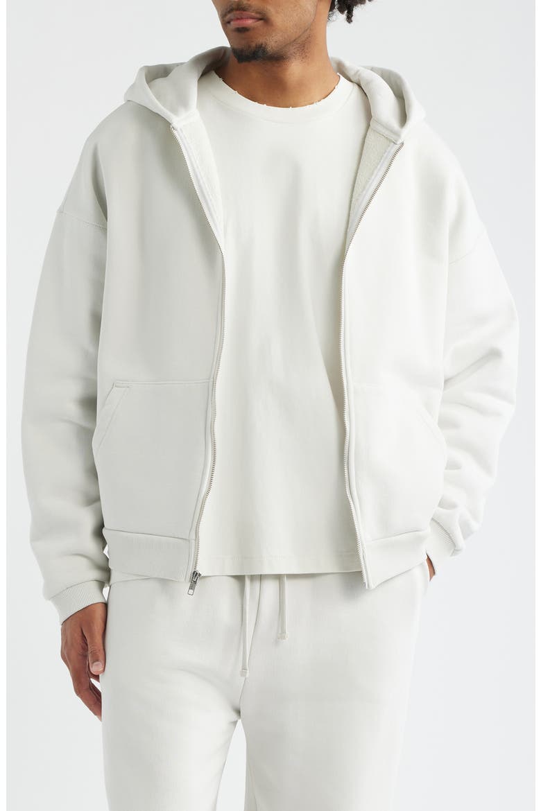Core Zip Hoodie, Main, color, VINTAGE WHITE
