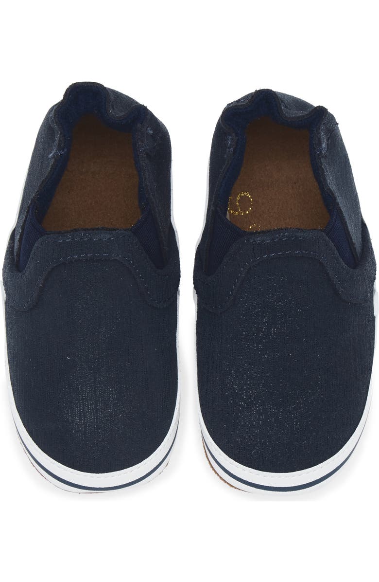 Robeez<sup>®</sup> Liam Slip-On Crib Sneaker, Alternate, color, Navy