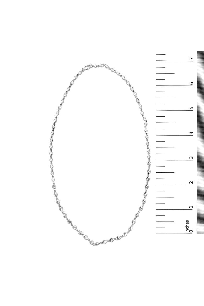 Sterling Silver 3/8 Cttw Diamond Marquise Station Necklace, Alternate, color, Silver