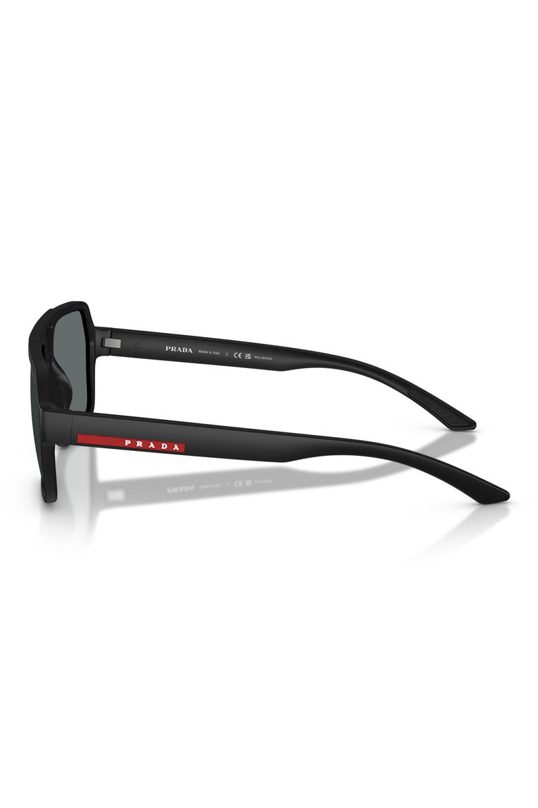 59mm Polarized Pilot Sunglasses, Alternate, color, BLACK / POLAR DARK GREY