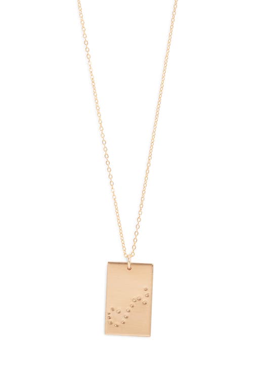 Set & Stones Zodiac Constellation Pendant Necklace in Gold /Scorpio 