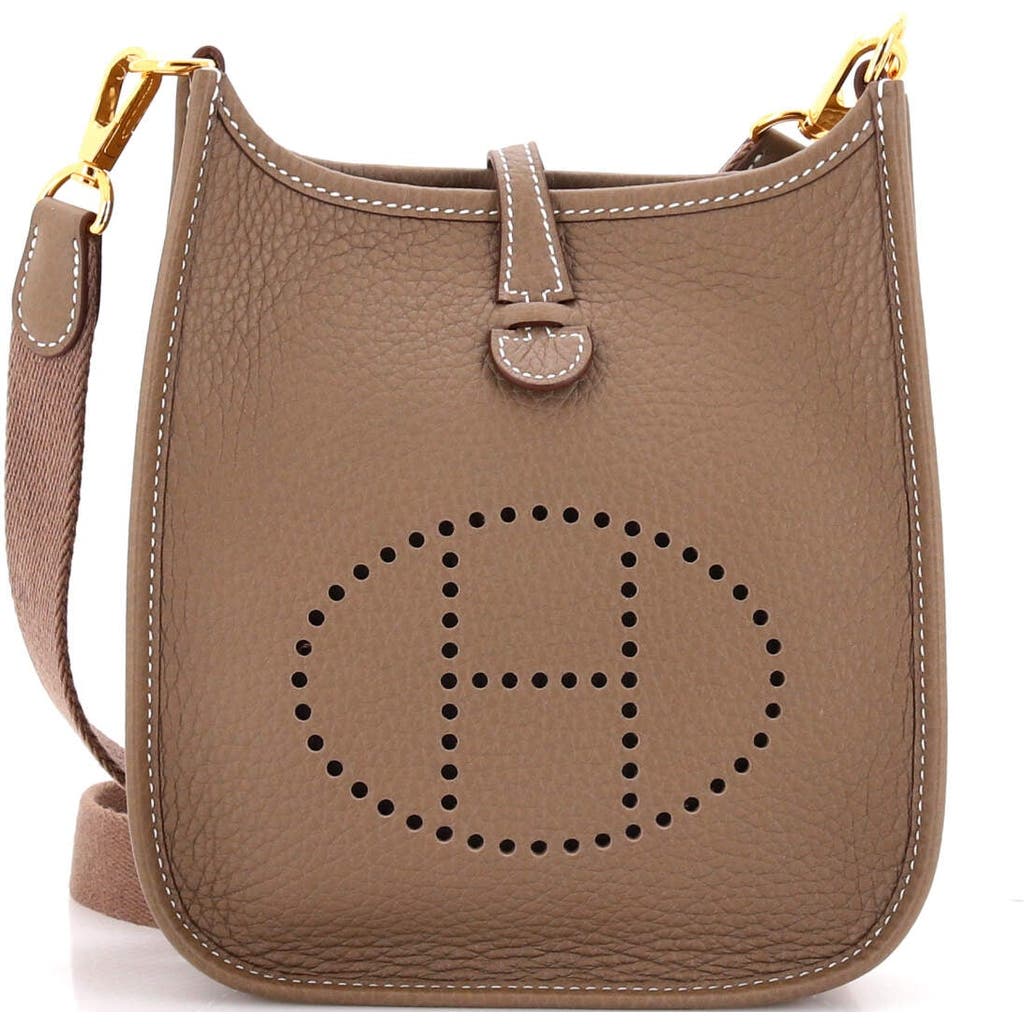 Pre-owned Hermes Hermes Evelyne Bag Gen Iii Clemence Tpm In Brown