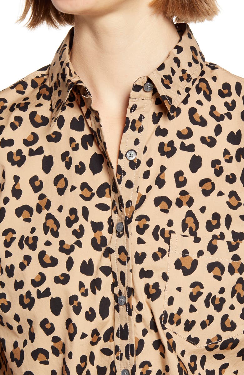 J.Crew Print Cotton Poplin Popover Top, Alternate, color,