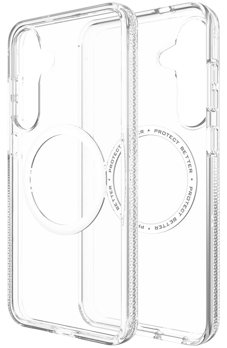 ZAGG Crystal Palace Snap MagSafe Case for Samsung Galaxy S25+, Main, color, Clear