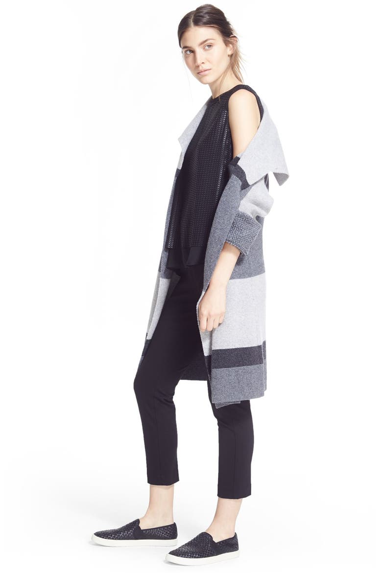 Sleeveless Mesh Overlay Blouse, Alternate, color, BLACK