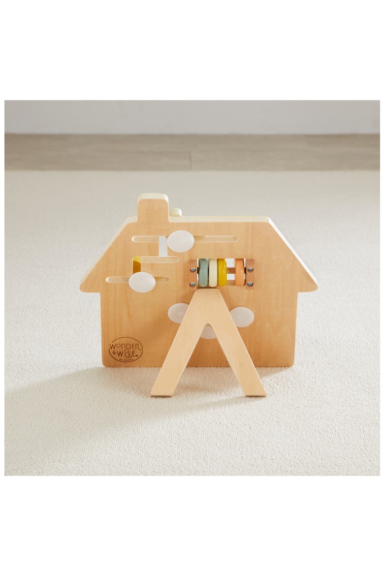 On the Go Wooden Busy Board, Alternate, color, MULTI