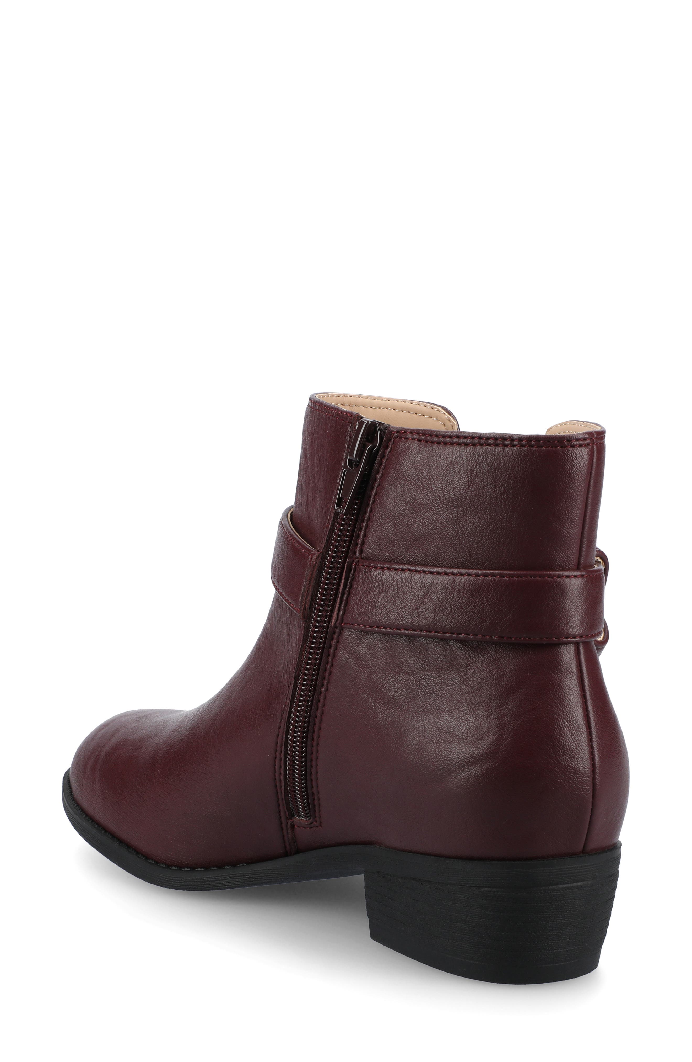 Journee Collection Devina Buckle Boot - Wide Width Available, Alternate, color, Oxblood